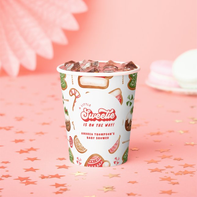 Vasos De Papel Navidades de Little Sweetie Gingerbread Baby Showe (in situ)
