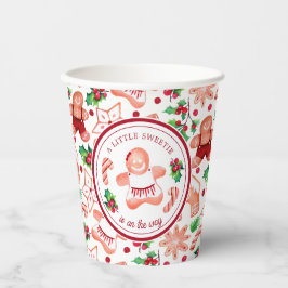 Vasos De Papel Navidades de Little Sweetie Gingerbread Baby Showe