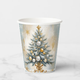 Vasos De Papel Navidades de lujo Art Deco Golden Ornaments Bows