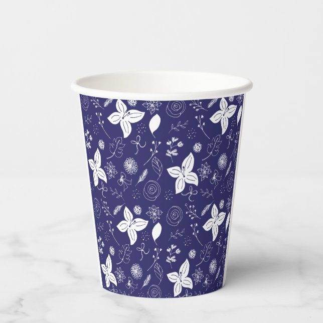 Vasos De Papel Navidades de Navy Blue (Reverso )