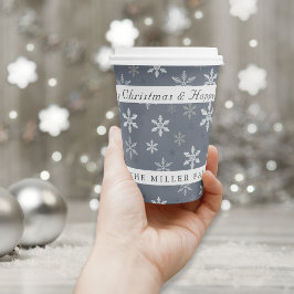 Vasos De Papel Navidades de patrones de copos de nieve ruidosos v