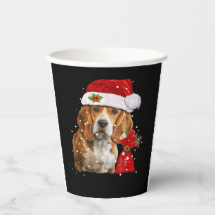 Vasos De Papel Navidades De Perro Beagle En Navidades De Camisas