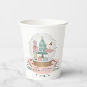 Vasos De Papel navidades de petaca rosada con vajilla de ducha pa