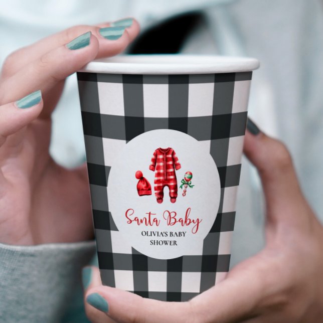 Vasos De Papel Navidades de Santa Bebé Baby Shower (Subido por el creador)
