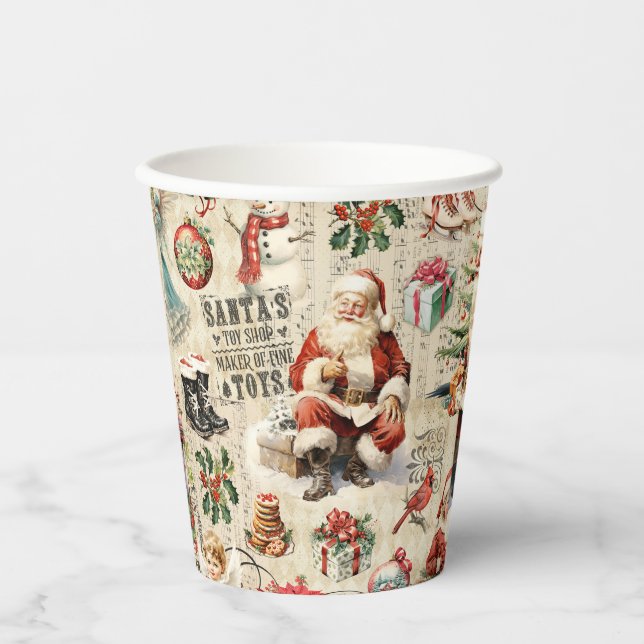 Vasos De Papel Navidades de Santa Claus (Anverso)