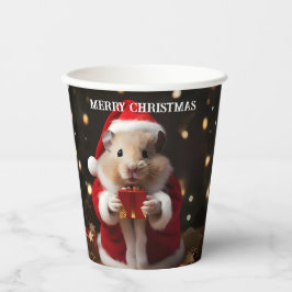 Vasos De Papel Navidades de Santa Hamster