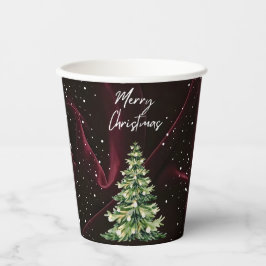 Vasos De Papel Navidades de terciopelo rojo real