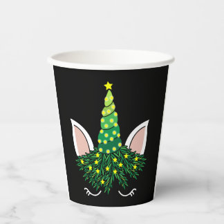 Vasos De Papel navidades de unicornio