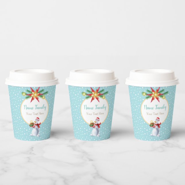 Vasos De Papel Navidades de vacaciones de invierno y hombre de ni (Multi)