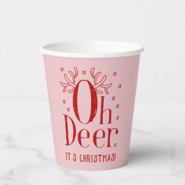 Vasos De Papel Navidades de venado ilustracion café té taza de pa