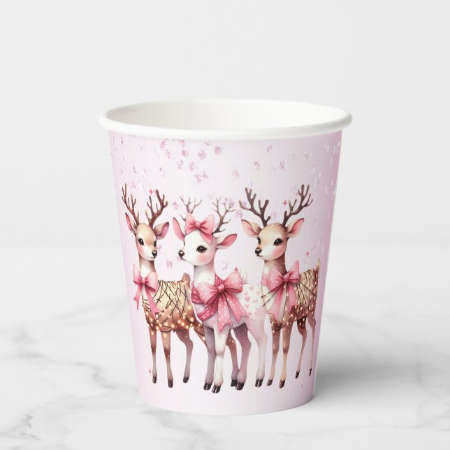 Vasos De Papel Navidades Deer Holiday Paper Cups (Reverso )