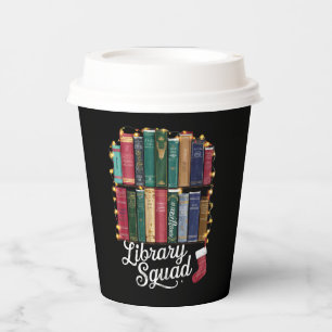 Vasos De Papel Navidades del Escuadrón de Biblioteca Lecturas del