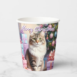 Vasos De Papel Navidades del gato