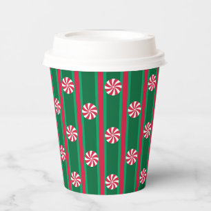 Vasos De Papel Navidades divertidos y aficionados Peppermint Cand
