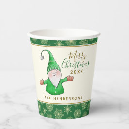 Vasos De Papel Navidades ecológicos de Cute Gnome