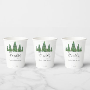 Vasos De Papel Navidades ecologistas Bebé hace frío afuera