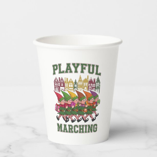 Vasos De Papel Navidades Elf Parade (Anverso)
