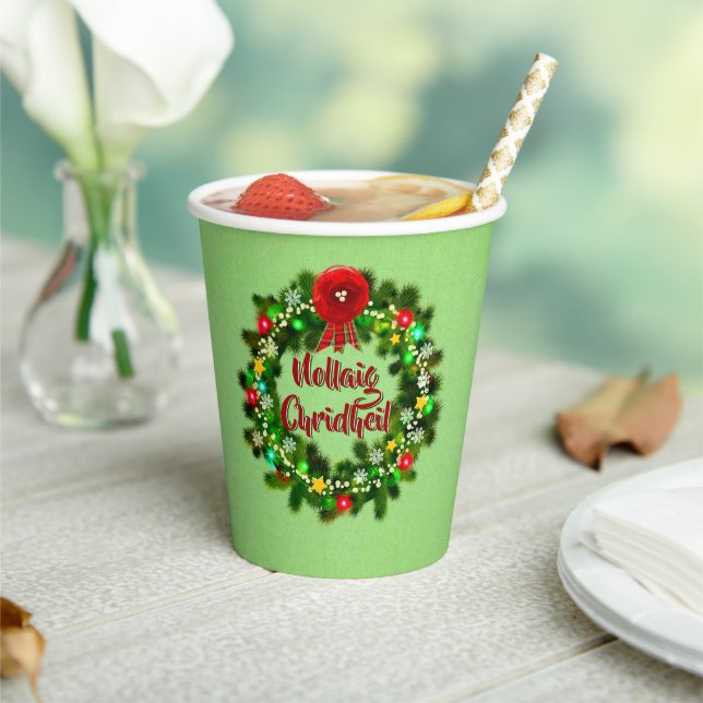 Vasos De Papel Navidades escoceses de Nollaig Chridheil (in situ)