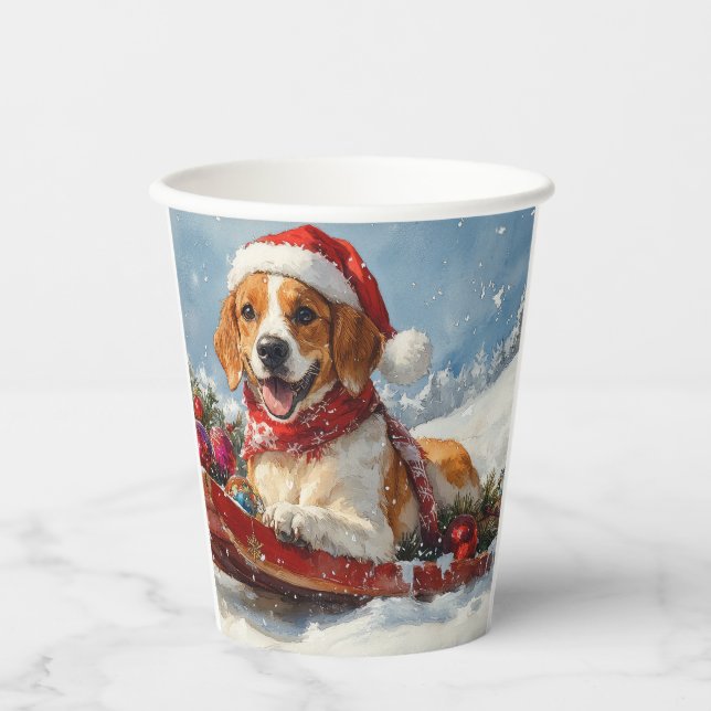 Vasos De Papel Navidades estadounidenses de Foxhound en inglés (Anverso)