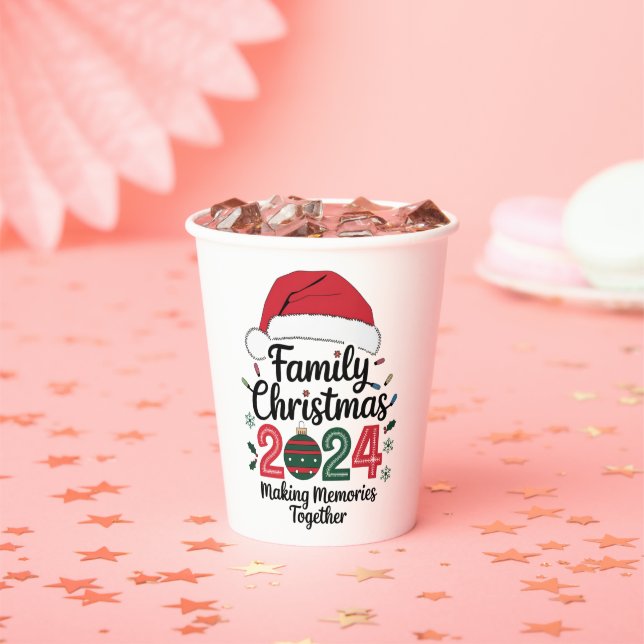 Vasos De Papel Navidades familiares 2024 Reuniendo Recuerdos (in situ)