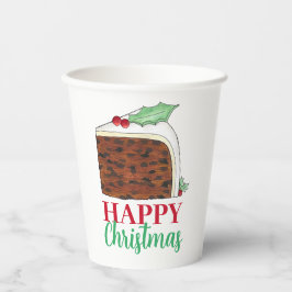 Vasos De Papel Navidades felices Reino Unido Pastel de pasteles b