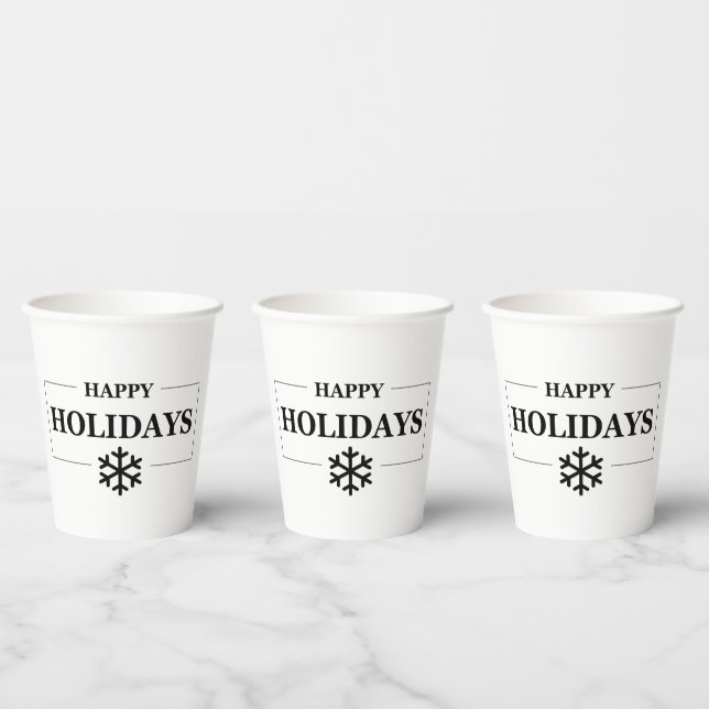 Vasos De Papel Navidades Feliz regalo de Personalizado de vacacio (Multi)