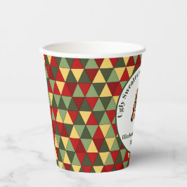 Vasos De Papel Navidades feos sudan oro verde rojo