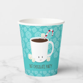 Vasos De Papel Navidades Fiesta Snowflake Chocolate caliente