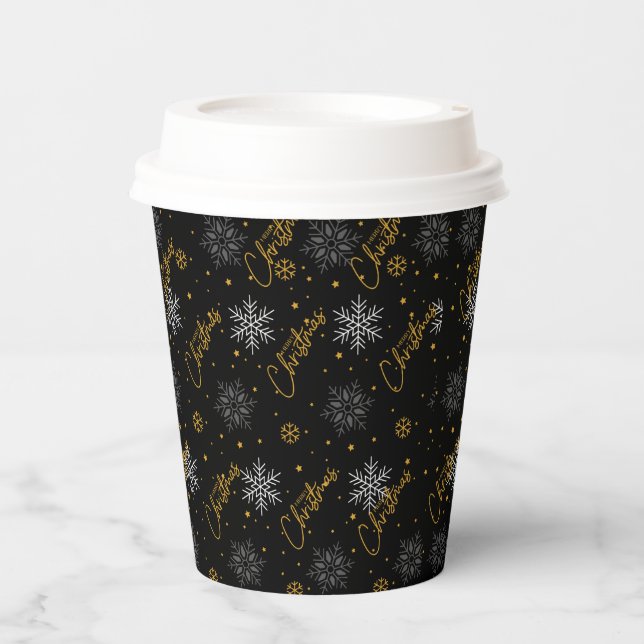 Vasos De Papel Navidades Fiestas Tamaño: 8 oz Taza de papel con t (Anverso)