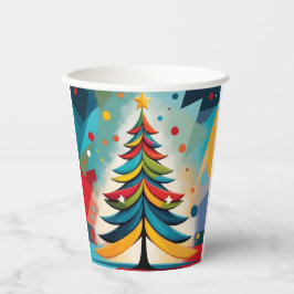Vasos De Papel Navidades Geométricos de Pop Art Branches Featherc