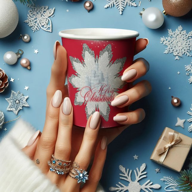 Vasos De Papel Navidades gigantes copos de papel de nieve (Subido por el creador)