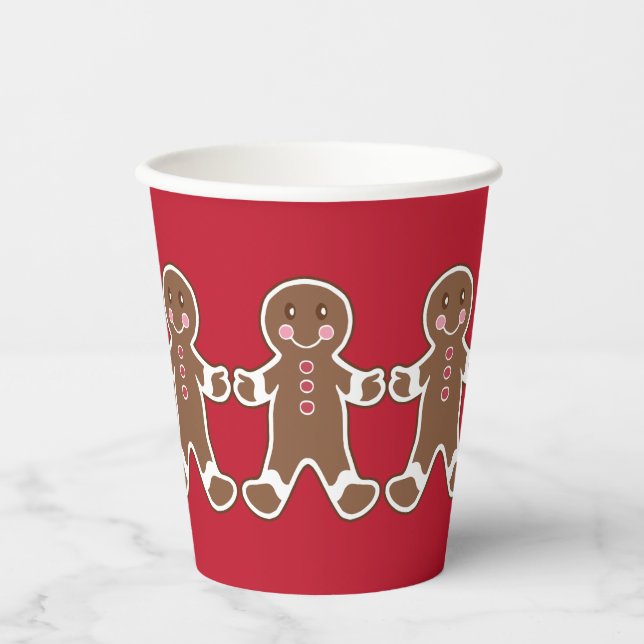 Vasos De Papel Navidades Gingerbread Holiday Café Bebida (Anverso)