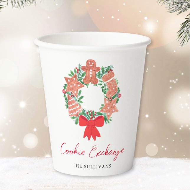 Vasos De Papel Navidades Gingerbread Holiday Cookie Exchange (Subido por el creador)