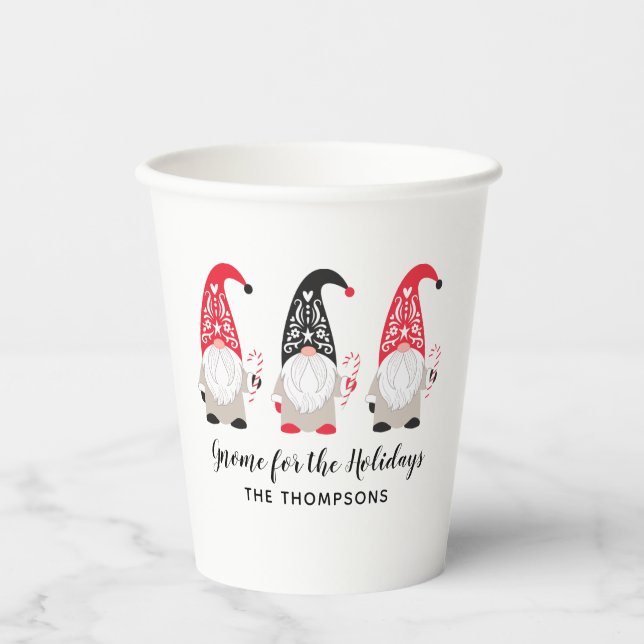 Vasos De Papel Navidades Gnome Holiday (Anverso)