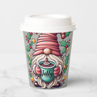 Vasos De Papel Navidades gnome jolly papel café taza