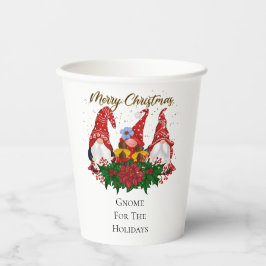 Vasos De Papel Navidades Gnome Por La Noche De Las Vacaciones