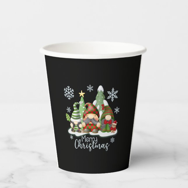 Vasos De Papel Navidades Gnomes (Anverso)