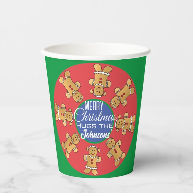 Vasos De Papel Navidades Green Gingerbread Cookies (Anverso)