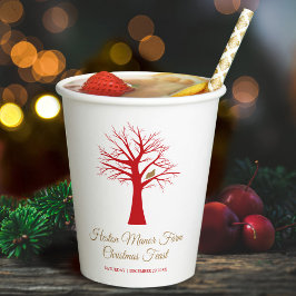 Vasos De Papel Navidades hacen perdiz en un árbol