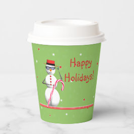 Vasos De Papel Navidades Holiday Snowman