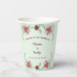 Vasos De Papel Navidades Holly Berry Botany Greenery Evergreen