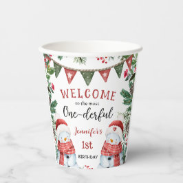Vasos De Papel Navidades Invierno de la Cute de Cumpleaños
