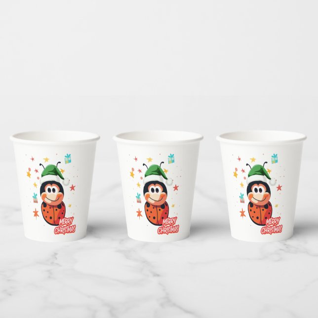 Vasos De Papel Navidades Ladybug Cheer (Multi)