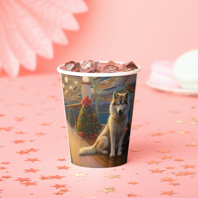 Vasos De Papel Navidades malamute de Alaska: feroz viaje (in situ)