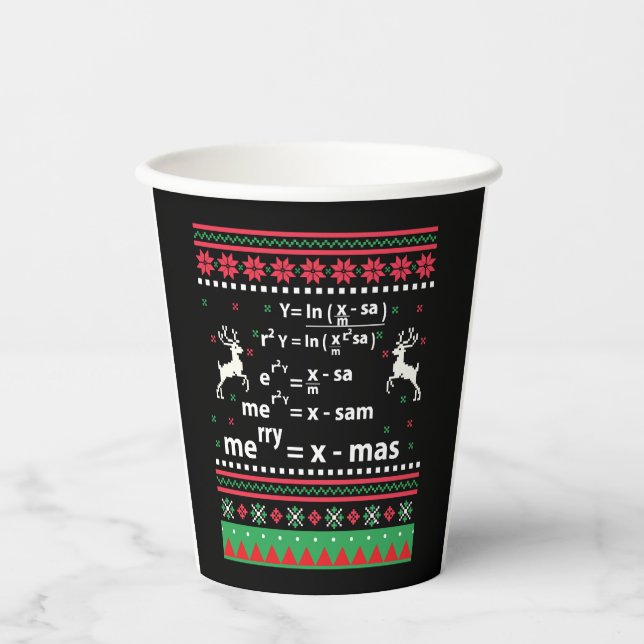 VASOS DE PAPEL NAVIDADES MATH (Anverso)