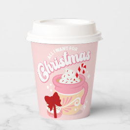 Vasos De Papel Navidades mexicanos de Pan Dulce y Cafecito