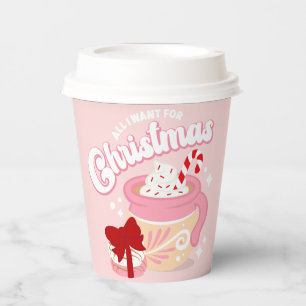Vasos De Papel Navidades mexicanos de Pan Dulce y Cafecito