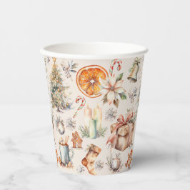 Vasos De Papel Navidades mezclan elementos de la copa de papel