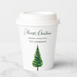 Vasos De Papel Navidades minimalistas selectos acuarela