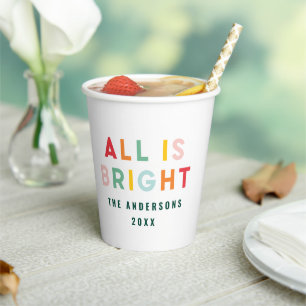 Vasos De Papel Navidades modernos azul marino brillante decoració